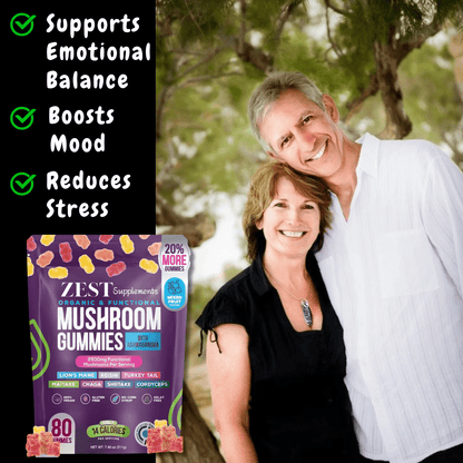 Organic Mushroom Gummies with Ashwagandha – Enhance Brain Support Naturally - Zest Supplements
